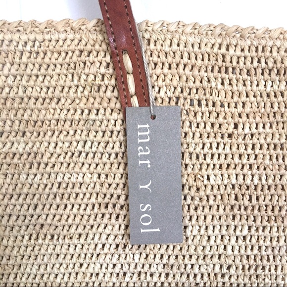 NWT Mar Y Sol Portland Shoulder Bag Natural - Picture 6 of 8